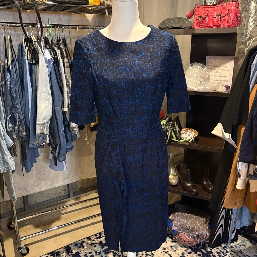 Anne Klein Blue and Black Dress